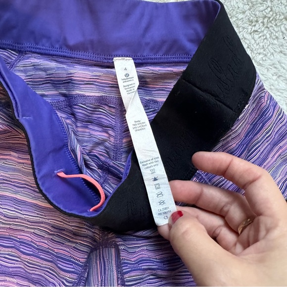 Lululemon What The Sport Short in Space Dye Twist Iris Flower Pink Shell - Picture 8 of 10